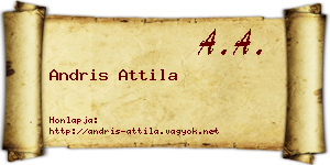 Andris Attila névjegykártya