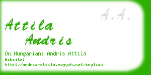 attila andris business card